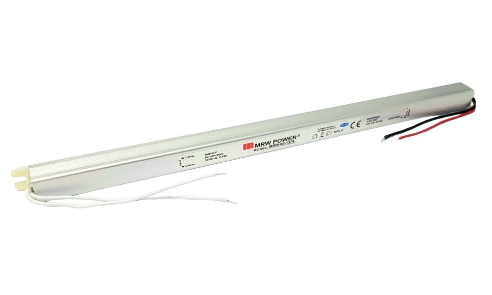 Mervesan 12V 5A Metal Kasa Slim ince Adaptör MRW-60-12PL