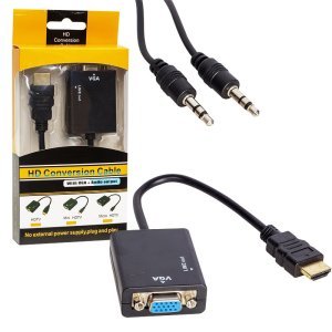 Powermaster HDMI to VGA +Audio Çevirici Kablo