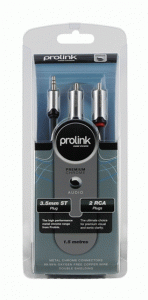 Prolink HMC103-0500 3.5 Stereo - 2RCA Kablo  5 Metre