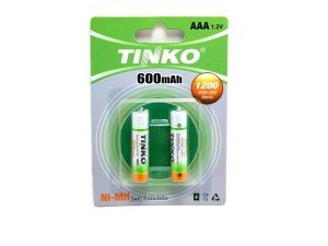 TINKO 600mAh Şarjlı AAA ince Kalem Pil 1.2V Ni-MH