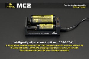 XTAR MC2 Vtc5 VTC6 18650  Pil Şarj Cihazı 2li