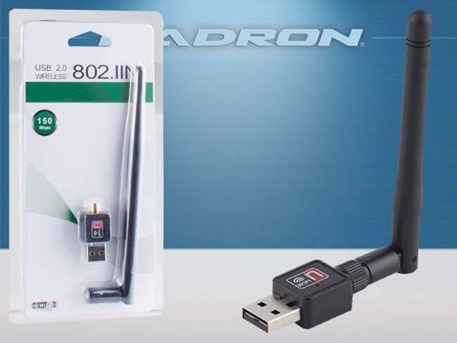 Hadron HD779 USB Wireless Adaptör Antenli 150Mbps 7601