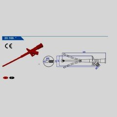 AF-TH011 Test Klip Büyük Kancalı Prob Kırmızı-Siyah Takım