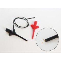 AF-TH005 Mini Test Klip Kablolu Basmalı Kanca Kırmızı-Siyah Takım