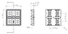 Darkoo 2x2 30*90D Lens DK-5050-30*90-TP-4H1-V1