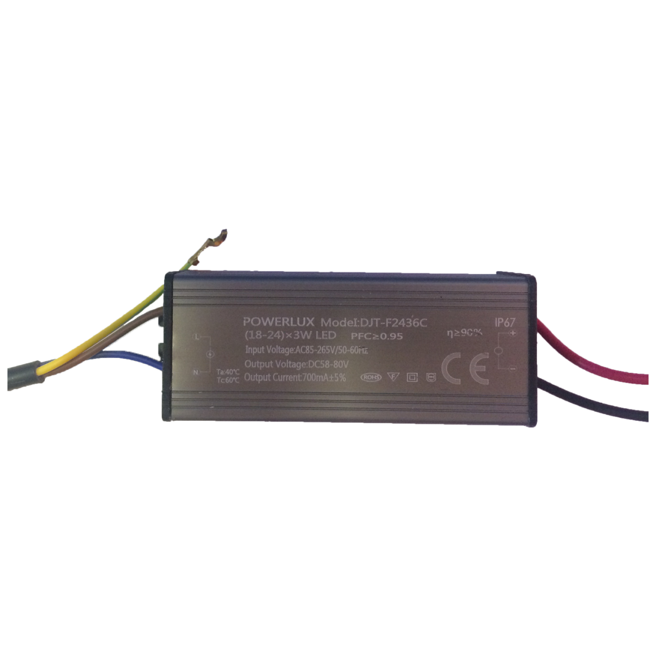 18-24x3W 700mA DC58-80V Powerled Sürücü DJT-F2436C