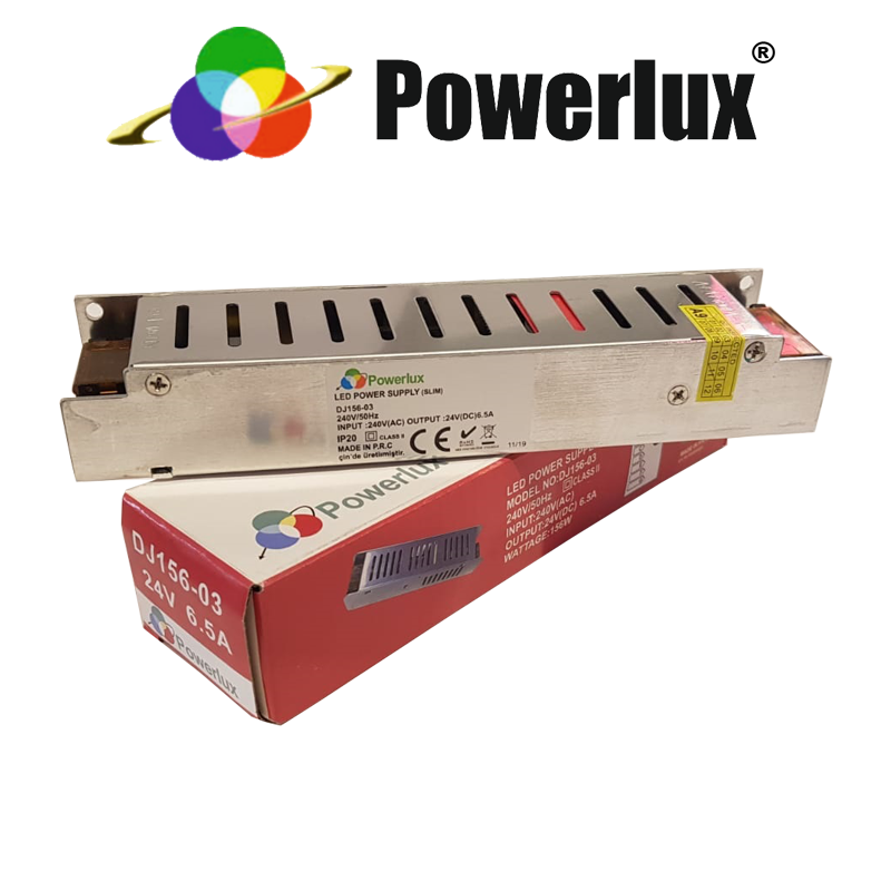 Powerlux 24V 6,5A 150W Slim Adaptör