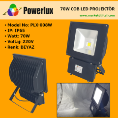 Powerlux 70W Cob Ledli Projektör PLX-008W BEYAZ