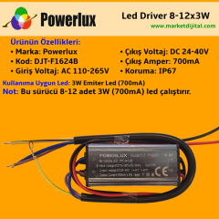 8-12x3W Led Driver DJT-F1624B IP67