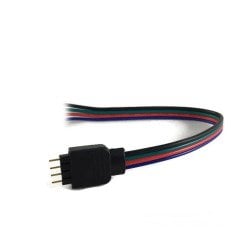 RGB Şerit Led Soketli Kablo 4 Pin Erkek İğneli