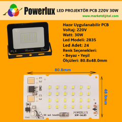 220V 30W SMD 2835 Ledli Hazır Projektör PCB