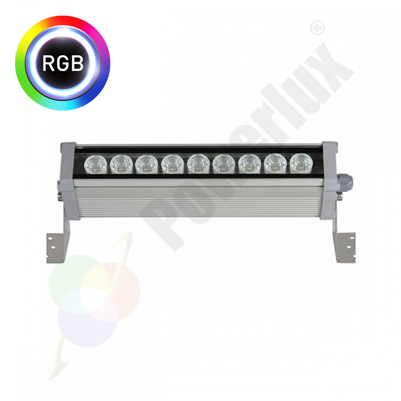 Powerlux Wallwasher - Dış Cephe Aydınlatma - Duvar Boyama 30 Cm 9 Watt RGB