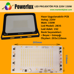 220V 150W SMD 2835 Ledli Hazır Projektör PCB