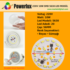 220 Volt 10 Watt SMD 5630 Ledli Hazır Led Modül 56MM