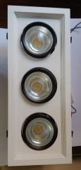 60 Watt 4000K 3'lü Oynar Başlı Downlight