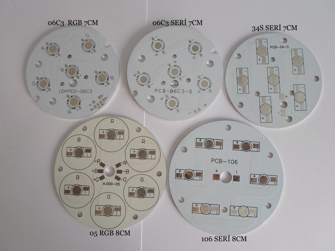 6lı Yuvarlak Powerled Pcbsi (Raund Pcb)