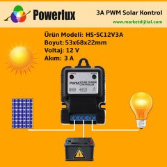 Solar Controller  (Solar Şarj Cihazı) 3 Amper