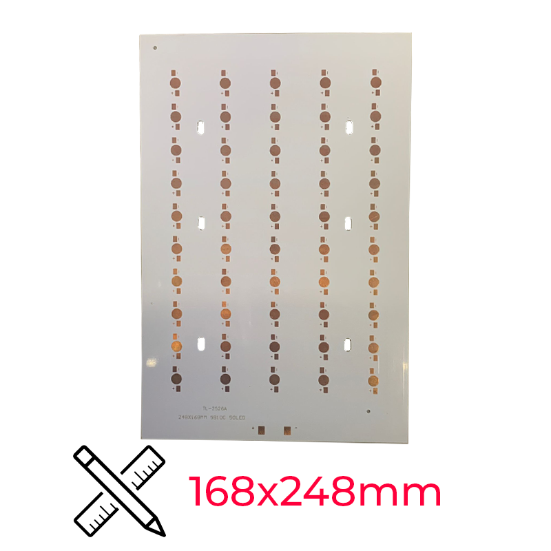 50 Led Projektör PCB'si 168x248mm