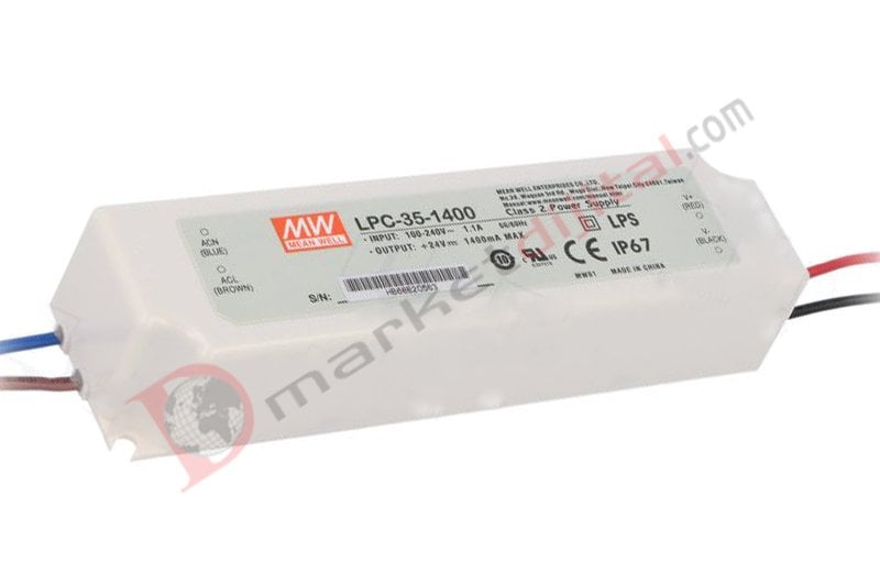 LPC-35-1400 9-24 Volt 1400 mA IP67 Meanwell