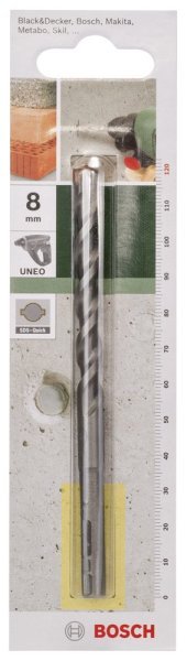 Bosch - SDS-Quick, Uneo için Beton Matkap Ucu 8*120 mm 2609256906