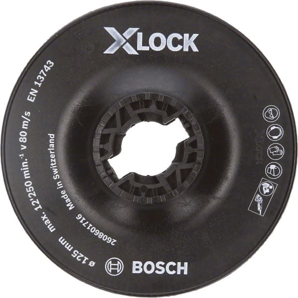 Bosch - X-LOCK - 125 mm Fiber Disk Sert Taban 2608601716