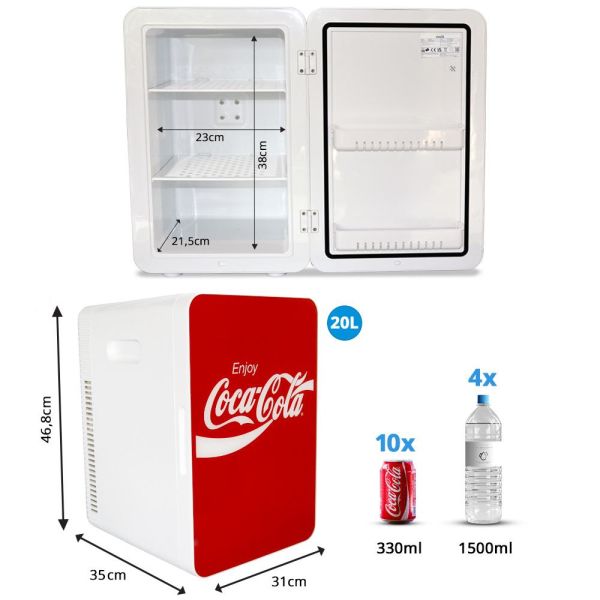 Coca-Cola MBF20 12/220Volt AC/DC 20 Litre Sıcak/Soğuk Oto Buzdolabı
