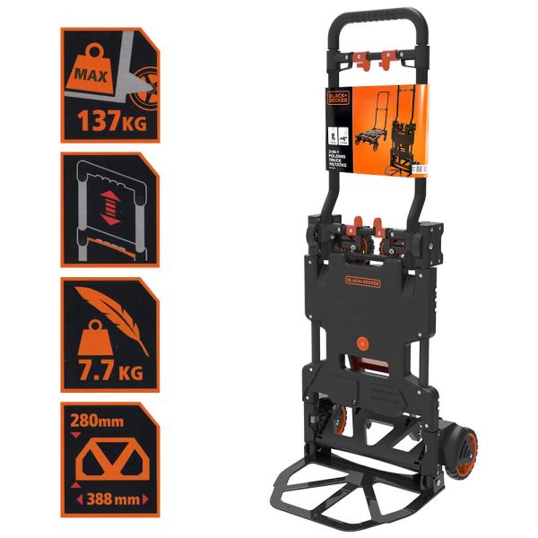 BLACK+DECKER BH206 70/137Kg Çok Fonksiyonlu Katlanır El Arabası