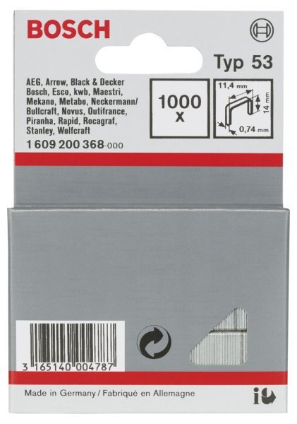 Bosch - Zımba Teli Tip 53 11,4*0,74*14 mm 1609200368