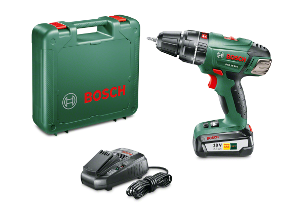 Bosch PSB 18 LI-2 Tek Akü 2,5 Ah Akülü Darbeli Delme Vidalama Makinesi 0.603.982.30B