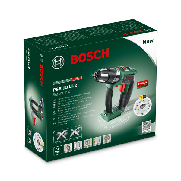 Bosch PSB 18 LI-2 ERGO Akülü Darbeli Delme Vidalama Makinesi (Baretool) 0.603.9B0.302