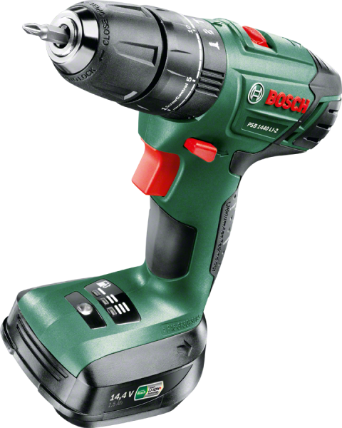 Bosch PSB 1440 LI-2 (1,5 AH Çift Akü) Akülü Darbeli Delme Vidalama Makinesi 0.603.9A3.201