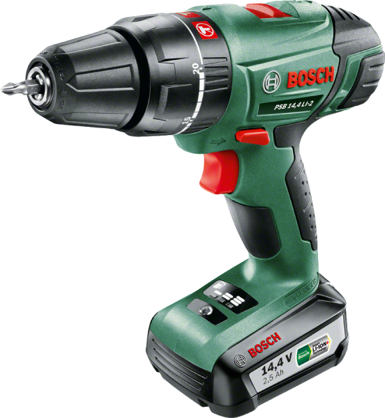 Bosch PSB 14,4 LI-2 Tek Akü 2,5 Ah Akülü Darbeli Delme Vidalama Makinesi 0.603.982.408