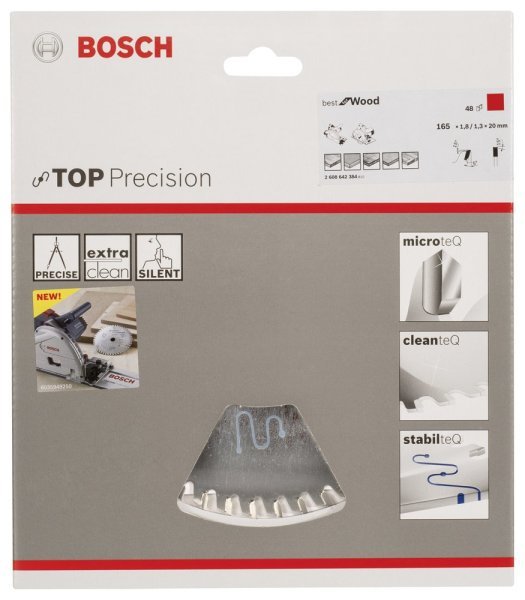 Bosch - Best Serisi Hassas Kesim Ahşap için Daire Testere Bıçağı 165*20 mm 48 Diş 2608642384