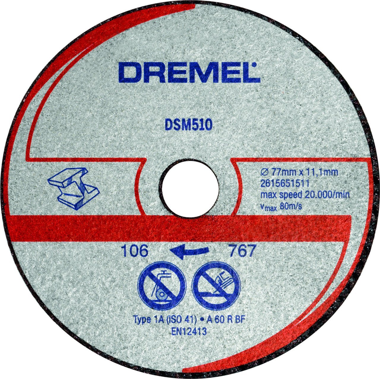 DREMEL® DSM20 metal ve plastik kesme diski (DSM510) 2615S510JA
