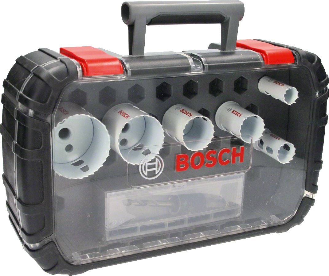 Bosch - Yeni Progressor Serisi Delik Açma Testeresi (Panç) Seti 9 Parça Ø 20-25-32-38-51-64 mm 2608594189