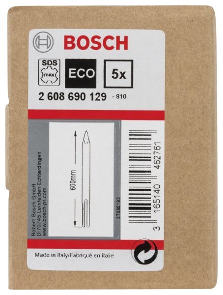 Bosch - SDS-Max Şaftlı Sivri Keski 600 mm 5'li 2608690129