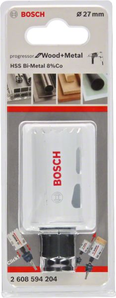 Bosch - Yeni Progressor Serisi Ahşap ve Metal için Delik Açma Testeresi (Panç) 27 mm 2608594204