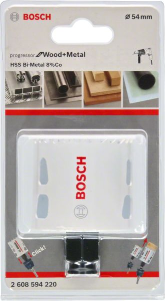 Bosch - Yeni Progressor Serisi Ahşap ve Metal için Delik Açma Testeresi (Panç) 54 mm 2608594220