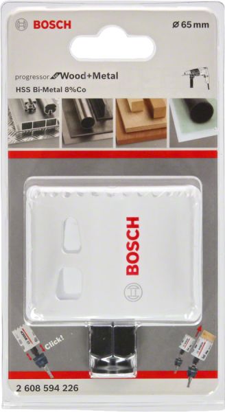 Bosch - Yeni Progressor Serisi Ahşap ve Metal için Delik Açma Testeresi (Panç) 65 mm 2608594226