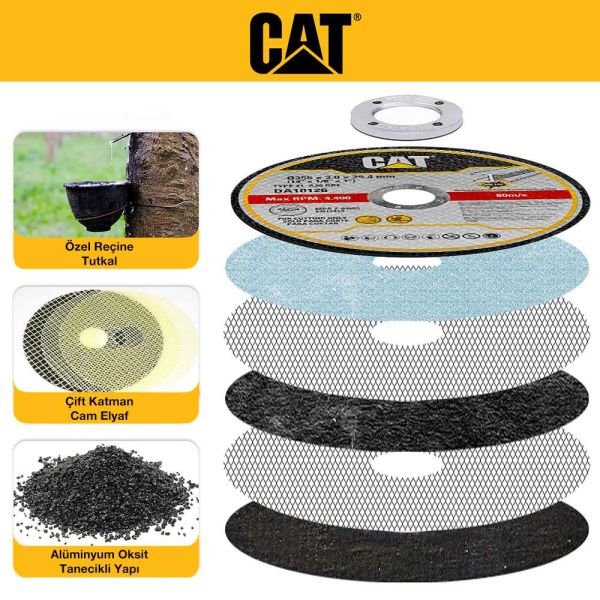 CAT DA10126 350mm Universal Metal Profil Kesme Taşı