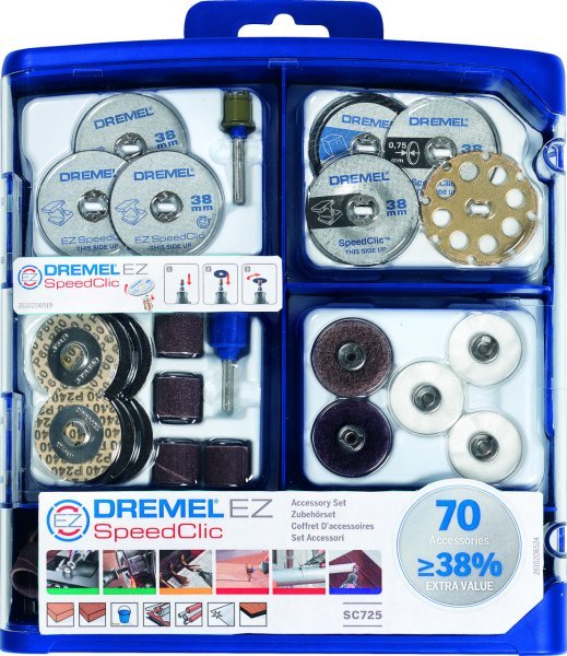 DREMEL® SpeedClic çok amaçlı aksesuar seti (SC725) 2615E725JA