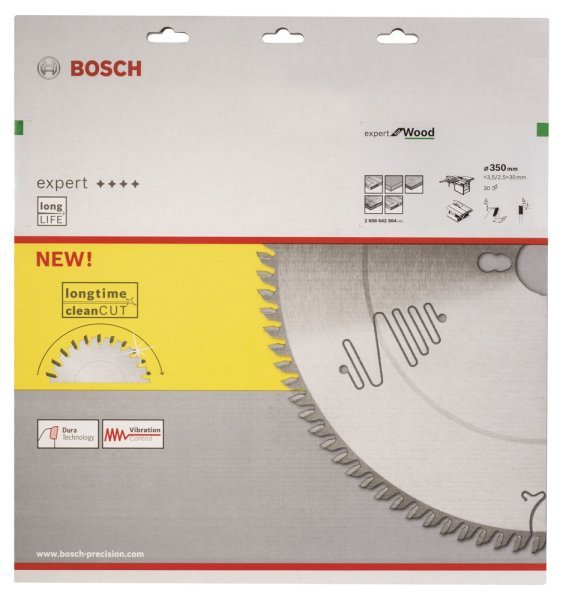 Bosch - Expert Serisi Ahşap için Daire Testere Bıçağı 350*30 mm 30 Diş 2608642504