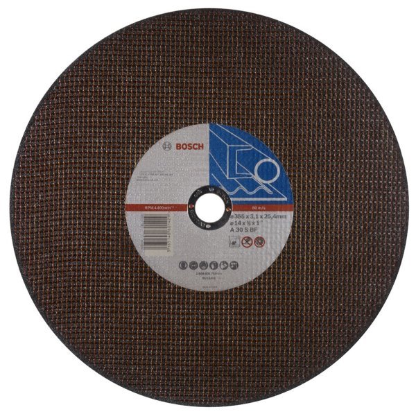 Bosch - 355*25,40*3,1 mm Eko Seri Düz Metal Kesme Diski (Taş) Düz 2608602759