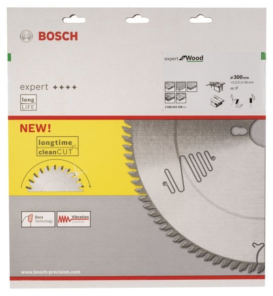 Bosch - Expert Serisi Ahşap için Daire Testere Bıçağı 300*30 mm 48 Diş 2608642508