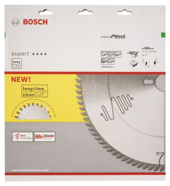 Bosch - Expert Serisi Ahşap için Daire Testere Bıçağı 300*30 mm 96 Diş 2608642511