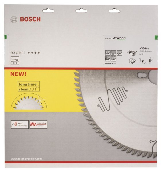 Bosch - Expert Serisi Ahşap için Daire Testere Bıçağı 350*30 mm 54 Diş 2608642512