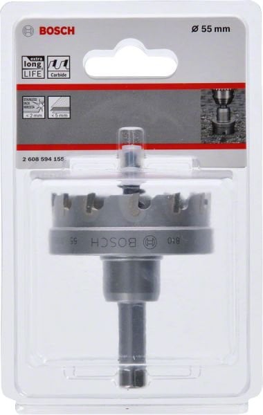 Bosch - Endurance Serisi Ağır Metaller için TCT Delik Açma Testeresi (Panç) 55 mm 2608594155