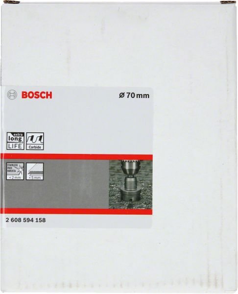Bosch - Endurance Serisi Ağır Metaller için TCT Delik Açma Testeresi (Panç) 70 mm 2608594158