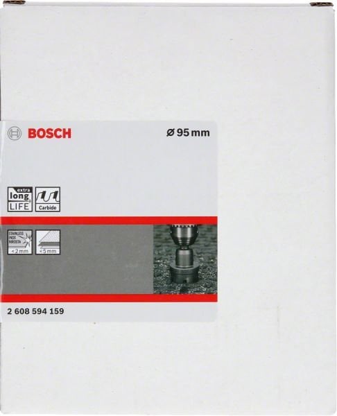 Bosch - Endurance Serisi Ağır Metaller için TCT Delik Açma Testeresi (Panç) 95 mm 2608594159