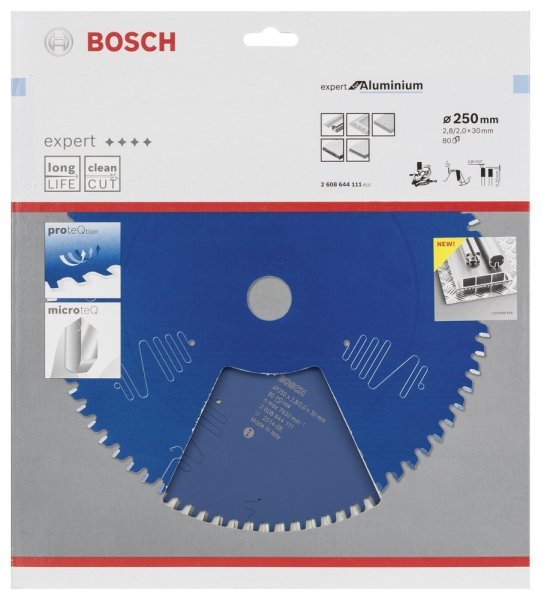Bosch - Expert Serisi Alüminyum için Daire Testere Bıçağı 250*30 mm 80 Diş 2608644111